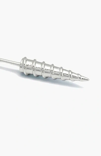 Yoj Screw Stud Earring In Silver In Silver