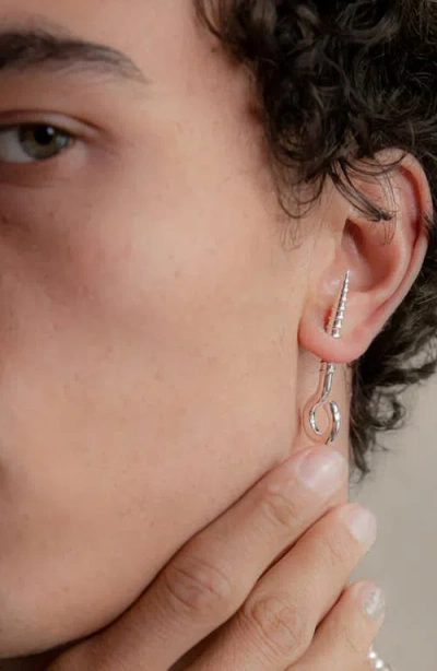 Yoj Screw Stud Earring In Silver In Silver