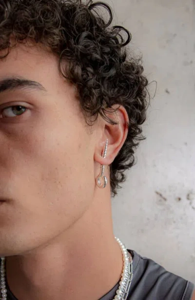 Yoj Screw Stud Earring In Silver In Silver