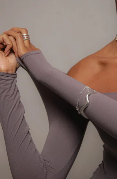 Yoj Magma Cuff In Silver