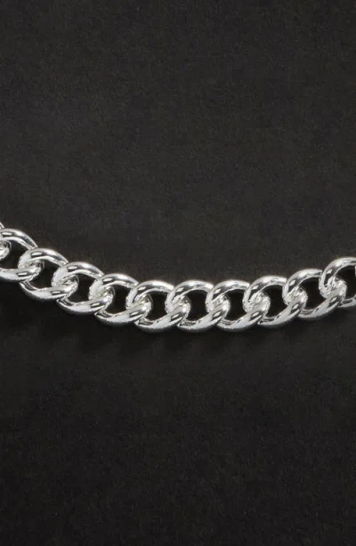 Yoj Loop Curb Chain Bracelet In Silver