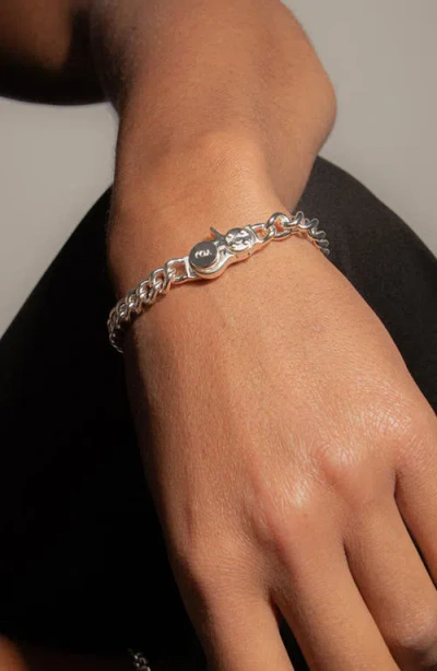 Yoj Loop Curb Chain Bracelet In Silver