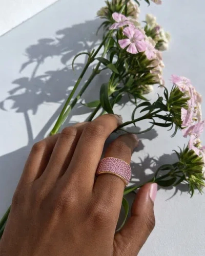 Native Gem Billionaire Ring In Pink