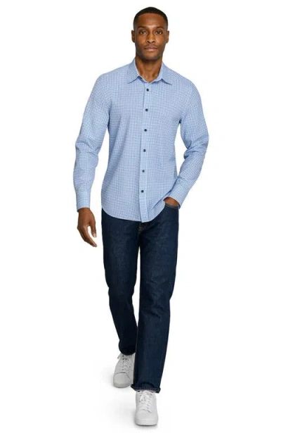 Construct Slim Fit Round Geo Woven Long Sleeve Basic Shirt In Multi