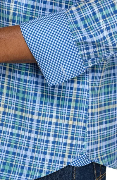 Construct Slim Fit Multi Plaid Woven Long Sleeve Basic Shirt In Multi