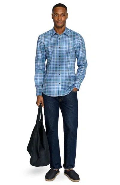 Construct Slim Fit Multi Plaid Woven Long Sleeve Basic Shirt In Multi
