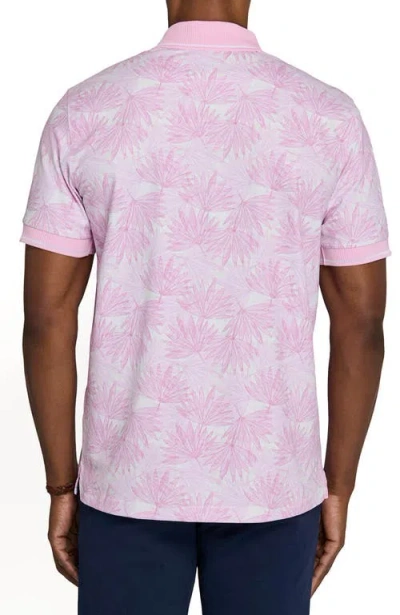 Construct Slim Fit Leaf Polo Short Sleeve Shirt In Multi