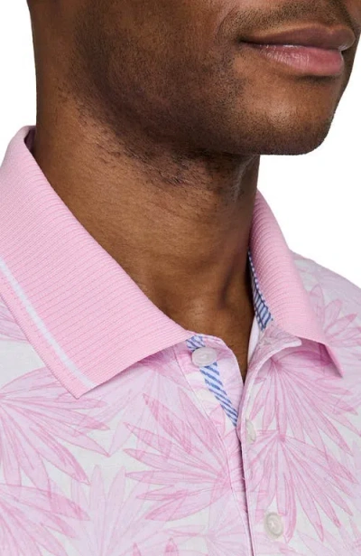 Construct Slim Fit Leaf Polo Short Sleeve Shirt In Multi