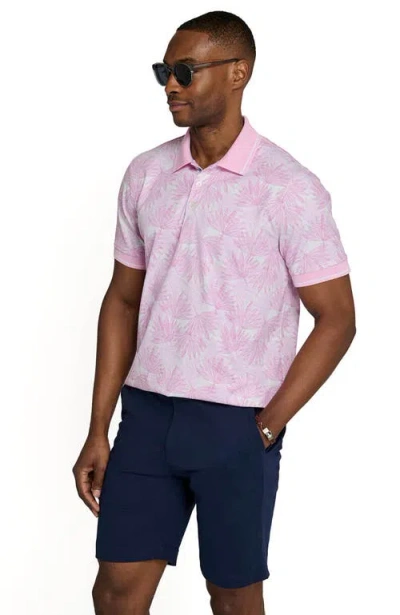 Construct Slim Fit Leaf Polo Short Sleeve Shirt In Multi