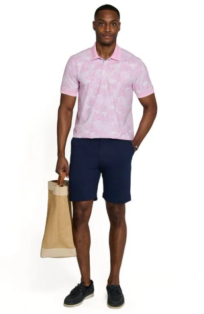 Construct Slim Fit Leaf Polo Short Sleeve Shirt In Multi