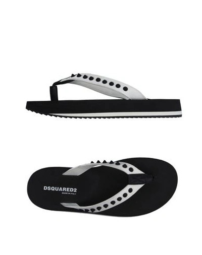 Dsquared2 Toe Strap Sandals In White