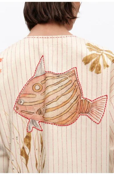 Bimba Y Lola Patchwork Cotton Cropped Jacket In White