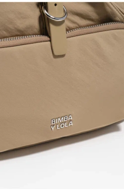Bimba Y Lola Nylon Multi-pocket Backpack In Brown