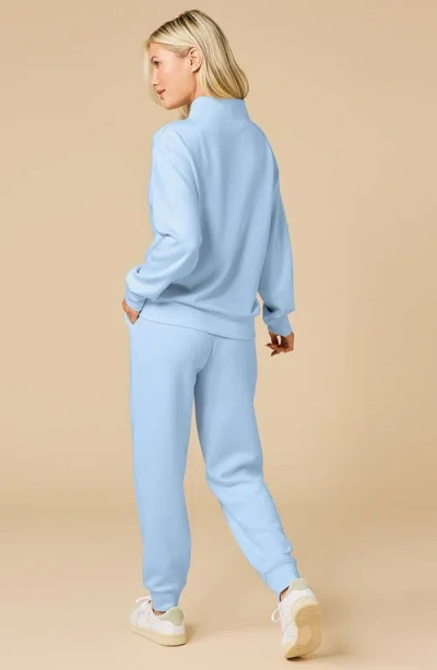 Softies Athleisure Dreamtech 1/4 Zip Jogger Set In Blue