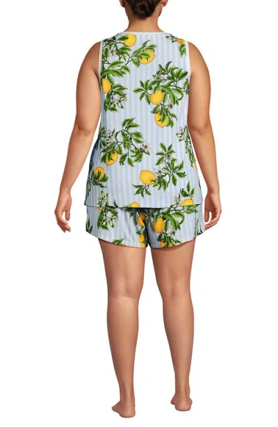 Lands' End Cooling 3 Piece Pajama Set In Multi