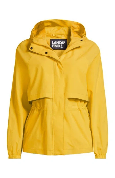 Lands' End Squall Packable Rain Jacket In Yellow