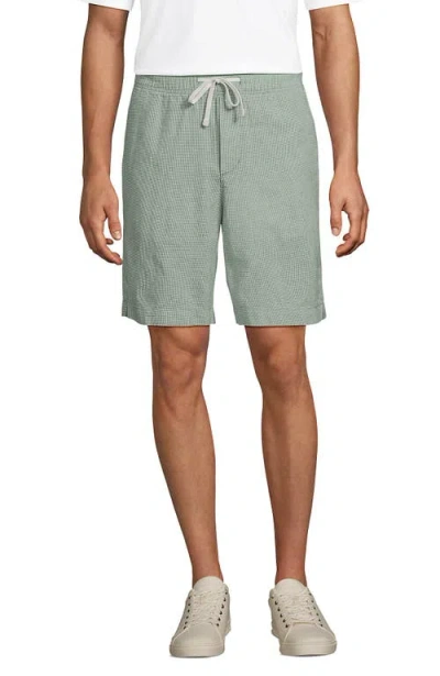 Lands' End 9" Pull On Deck Shorts In Green