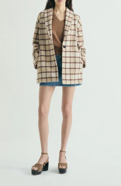 Scalpers Plaid Cloth Coat In Multi