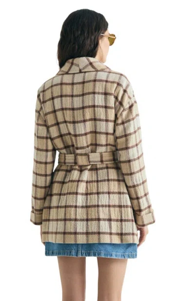 Scalpers Plaid Cloth Coat In Multi