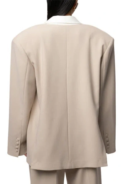 Jluxlabel Command Oversized Blazer In Brown