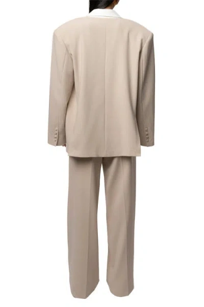 Jluxlabel Command Oversized Blazer In Brown