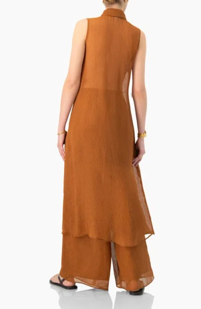 Ivonne Sleeveless Collared Tunic In Multi