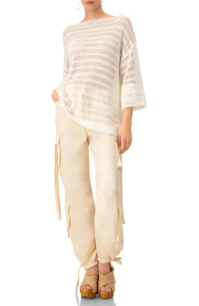 Ivonne Solid Cargo Pants With Straps In Neutral