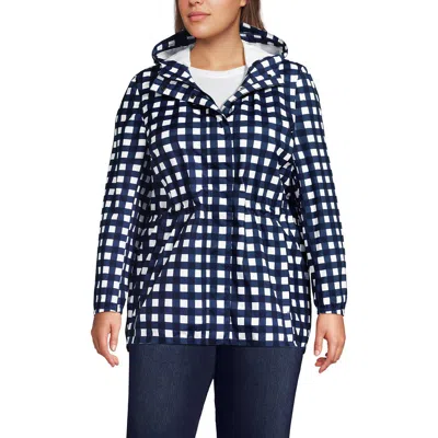 Lands' End Squall Packable Waterproof Raincoat In Blue