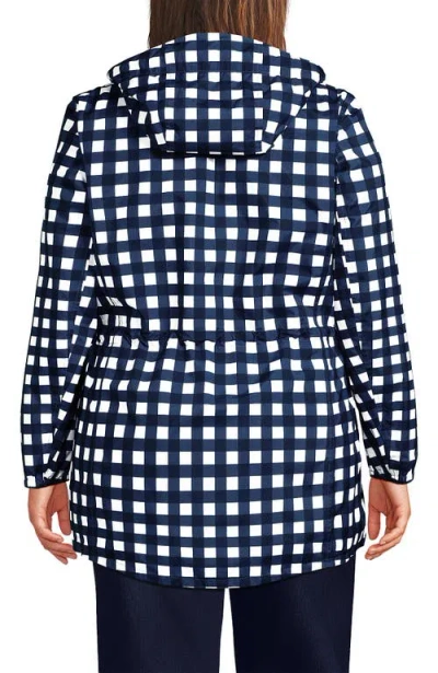 Lands' End Squall Packable Waterproof Raincoat In Blue