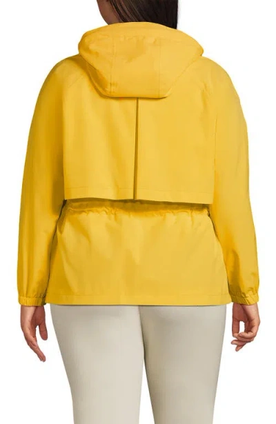Lands' End Squall Packable Rain Jacket In Yellow