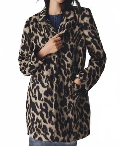 Sanctuary Downtown Button Front Jacket In Leopard Mirage In Multi