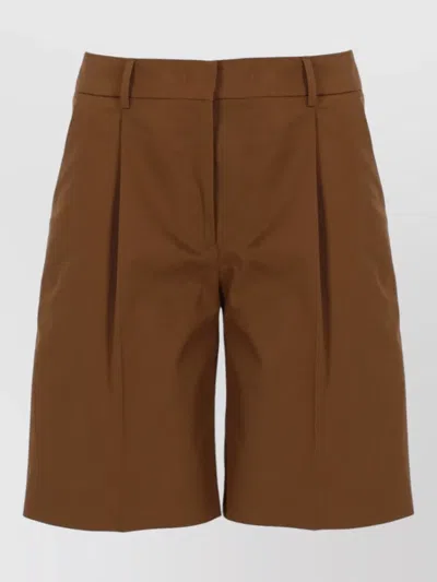 Pt Torino Brown Solid Shorts In Brown
