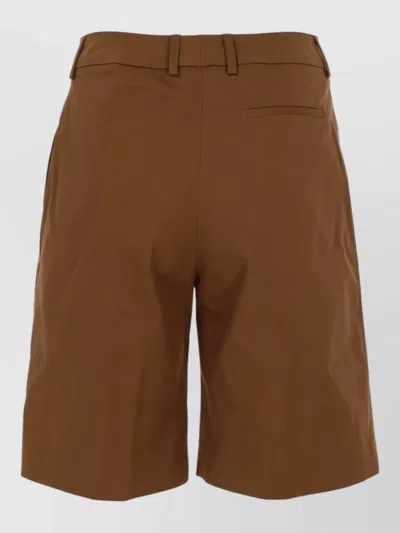 Pt Torino Brown Solid Shorts In Brown