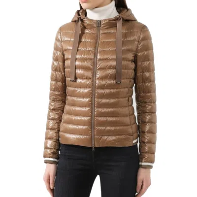 Herno Lightweight Down Jacket In Brown