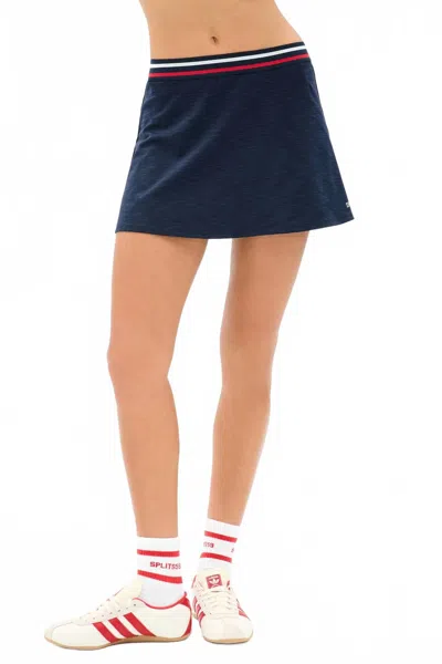 Splits59 Kaia Active Rib Skort Heather Indigo In Blue