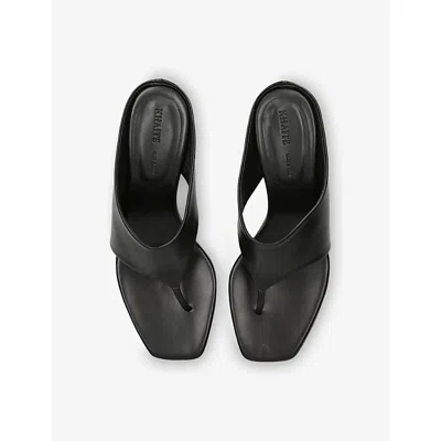 Khaite Black Marlow Sculptural Leather Mules In Black