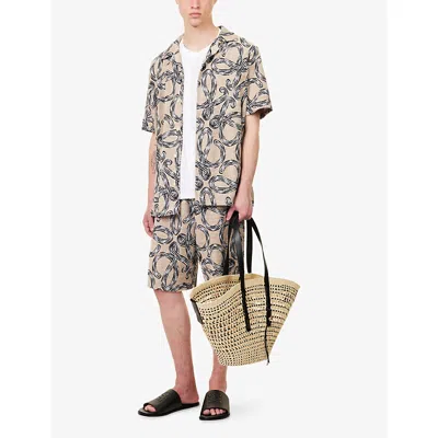 Loewe Anagram-pattern Drawstring Shorts In Multi