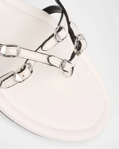 Marc Jacobs The Leather Kiki Thong Sandals In White