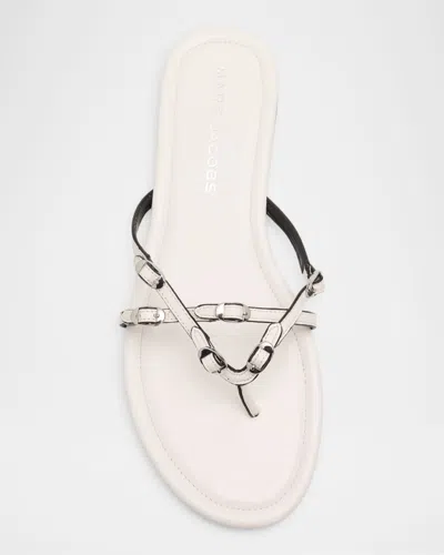 Marc Jacobs The Leather Kiki Thong Sandals In White