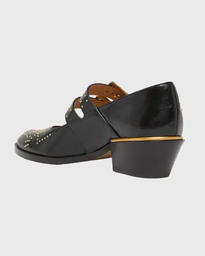 Chloé Chloe Elegant Pumps With Leather Construction And 4cm Heel Height In Black