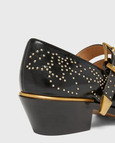 Chloé Chloe Elegant Pumps With Leather Construction And 4cm Heel Height In Black