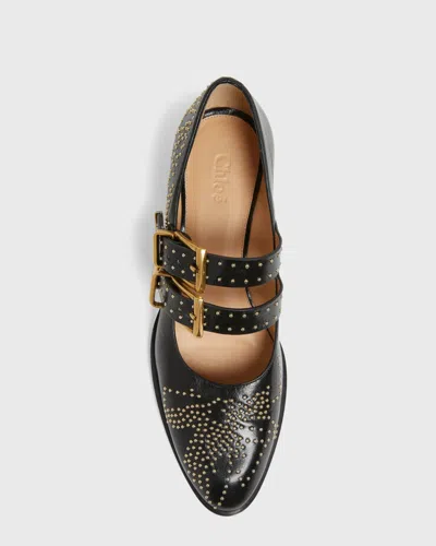 Chloé Chloe Elegant Pumps With Leather Construction And 4cm Heel Height In Black