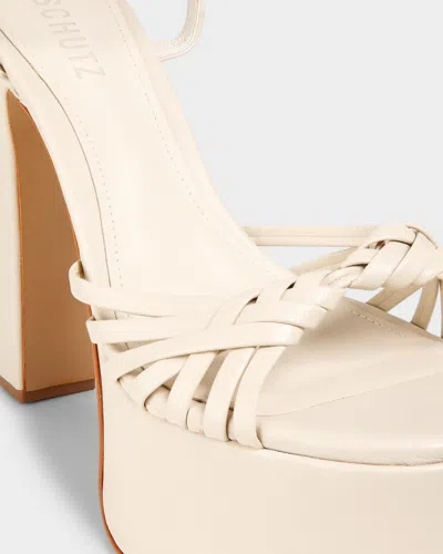 Schutz Tara Platform Sandal In White