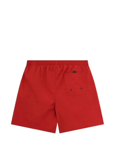 Aspesi Swim Shorts Nylon Silk Back Pocket In Red
