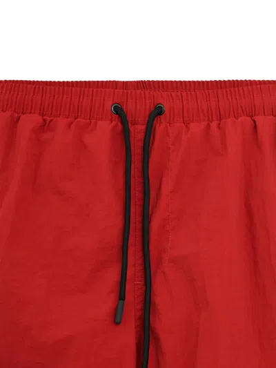 Aspesi Swim Shorts Nylon Silk Back Pocket In Red