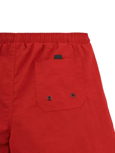 Aspesi Swim Shorts Nylon Silk Back Pocket In Red
