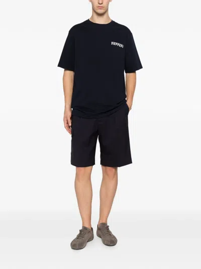 Ferrari Cotton T-shirt With  Logo In Blue