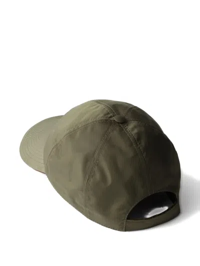 Prada Re-nylon Baseball Cap In Brown