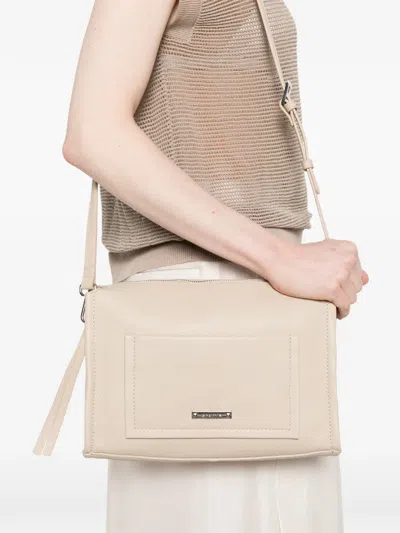 Cromia Leather Cross Body Bag In Neutral