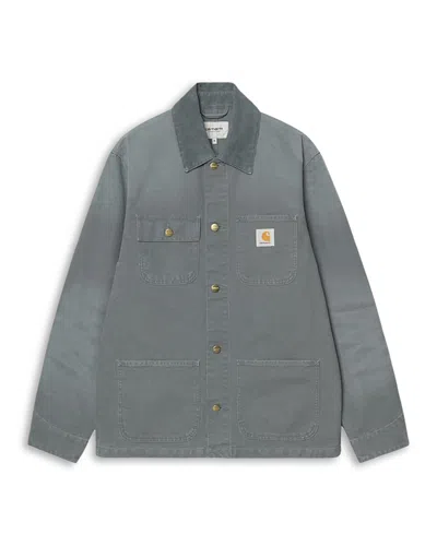 Carhartt Man Shirt Emerald Green Size Xl Organic Cotton In Blue
